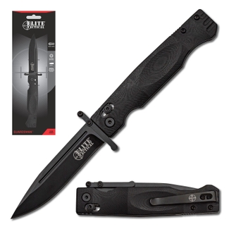 Elite Tactical - GUARDSMAN - Folding Knife w/Rapid Lock - ET-FDR012BK