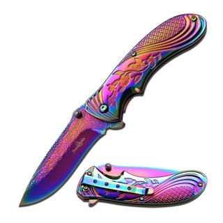 FEMME FATALE FF-A008RB SPRING ASSISTED KNIFE 4" CLOSED