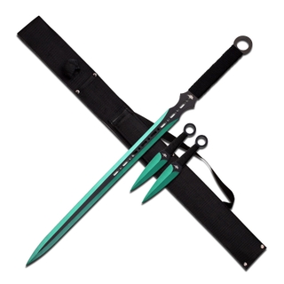 Fantasy Master - Fantasy Sword with 2 Throwing Knives - FM-644GN