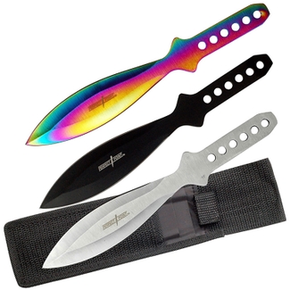 TK-114-3 THROWING KNIFE SET 9" OVERALL